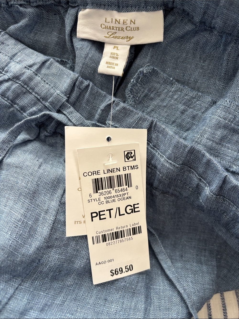 Charter Club Linen Jeans - Blue Ocean